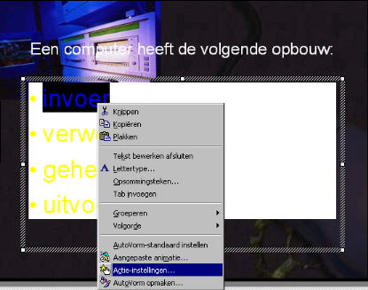 actie koppelen